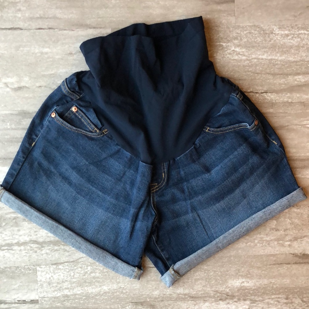 Indigo Blue Maternity Denim Shorts